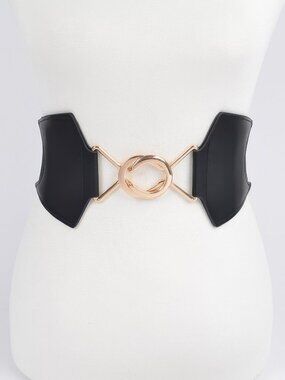 Faux Leather Plus Size Elastic Belt